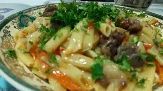 Макарон Плов по Узбекский / с МЯСОМ на скорую руку . Makaron Palov tóyimli va juda mazali .
