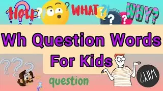 WH Question Words For Kids| Learn Question Words| What, Where, Who, How, Why, When| Question words