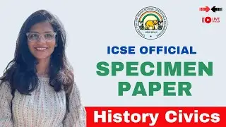 specimen paper History and civics Class 10 2024