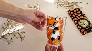 Витражная роспись на кружке.
