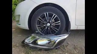 KIA RIO 3 headlight replacement and partial bumper removal