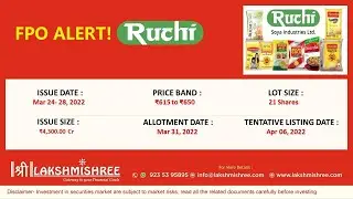 Ruchi Soya FPO | Ruchi Soya Industries Ltd FPO | Ruchi Soya FPO Review | Lakshmishree Investments