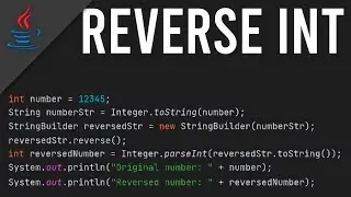 Reverse Integer in JAVA | (simple & easy)