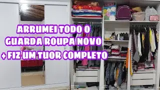 COMO ORGANIZEI O NOVO GUARDA ROUPA + UM TUOR COMPLETO PELO MESMO