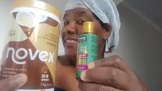 Hidratação com Novex e com óleo de babosa e alegrim
