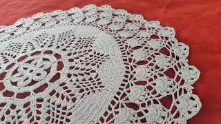Круглая салфетка крючком "Бархатные кружева" Часть 1