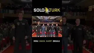 SOLOTÜRK gösteri ekibi, mezun oldukları şanlı yuva MSÜ Hava Harp Okulunda Hava Harbiyelilerle.
