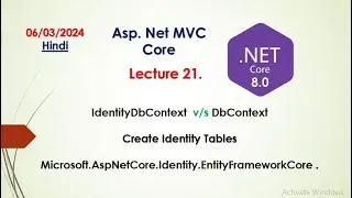 MVC Core 8 0| Use IdentityDbContext v/s DbContext and Create Tables 