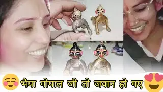Hair Radha Laddu Gopal eyes makeup 😘 | @vrindabrajarts1909