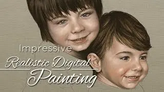 Portrait Painting (digital/REALISTIC) - Painting with the Photoshop MA-Brushes