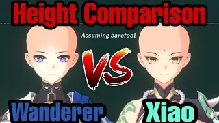Wanderer Vs Xiao - Who's Taller? [Height Comparison] | Genshin Impact