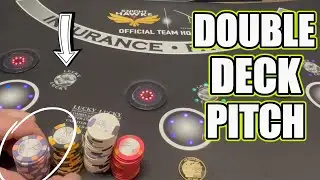 $10,000 BUY-IN Double Deck Pitch! Huge Table Win! Split Up To 4 TIMES! @M Resort