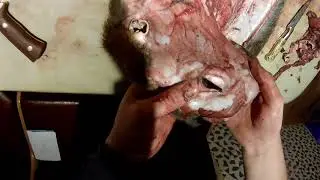 Таксидермия голова косули часть 2 подготовка шкурки