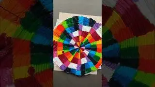 Gradient Rainbow GLITCH Spiral 🌈🌀 #shorts #tiedyedesigns #tiedyepatterns