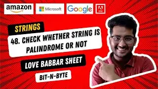 48  Check whether string is palindrome or not | Palindromic string | Love Babbar 450 DSA | GFG
