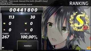 【osu!】 fripSide - Two souls -towar the truth- | 100.00% NC,SD [KwaN's Easy]