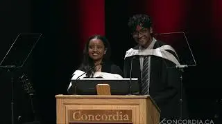 Tsion Tesfu Abebe and Niraj Dayanandan, 2025 Concordia Valedictorian