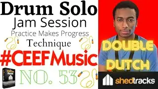 Drum Solo, Practice, Jam 53- Shedtracks- Ultimate Bundle- Double Dutch 155BPM | Drumless Playthrough