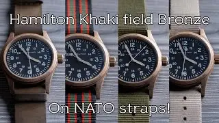 Hamilton Khaki Field Bronze WITH PATINA on different NATO straps