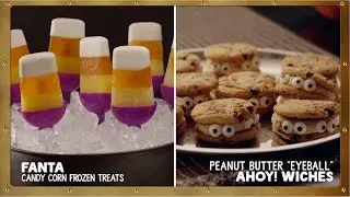 Fanta Candy Corn Frozen Treats + Peanut Butter "Eyeball" AHOY!wiches