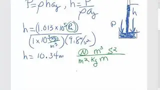 PP 11-8 Maximum Height Column of Water