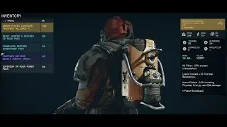 Starfield, Legendary Superior Armor-Plated Trackers Alliance Pack & Concussive Advanced Pacifier.