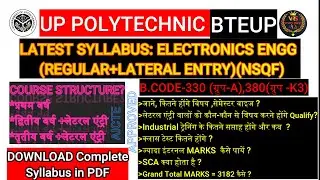 BTEUP I Latest Syllabus Electronics Engineering (diploma) I Complete Course STRUCTURE UP POLYTECHNIC