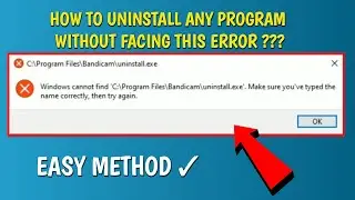 How To Fix Windows Cannot Find .exe Make Sure You Typed The Name Correctly  Easy Way 2022