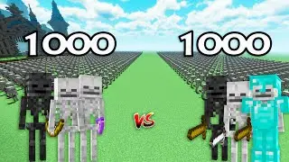 1000 Skeletons VS 1000 Skeletons | Minecraft