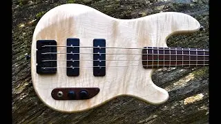 Custom Maple Paradigm Medium Scale P Bass Guitar Demo - Nordstrand Big Split Pickups