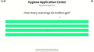 Hygiene Dentist Roblox Application Answers