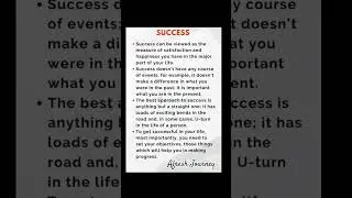 Success|English meaning|Afresh Journey|#english #spokenenglish #shots #shorts #viral #youtubeshorts