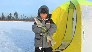 Подледный лов на Светлом | Рыбалка на крайнем севере | Сырок, окунь или щука?