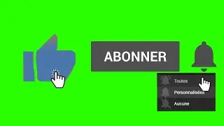 Green screen : no copyright subscribe button. [ free for use ]