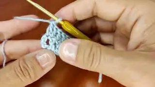 Столбики с накидом крючком. Ровные края. Урок 4.Разобрали ещё как вязать вытянутые петли крючком.😊