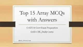Top 15 Array MCQ Q &A – Boost Your Programming Skills!#quiz #study#cse #civilservices#array