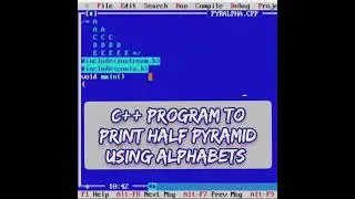 C++ PROGRAM TO PRINT HALF PYRAMID USING ALPHABETS | C++ | 