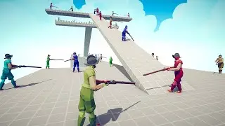 Battle Royale On The Modern Bridge With Rails Map | Totally Accurate Battle Simulator TABS