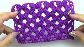 Ажурный узор Пышная сеточка   Openwork pattern Lush mesh