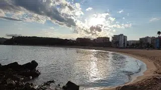 Lloret de Mar August 2021, main beach and Fenals district, restaurants, hotels and mermaids...