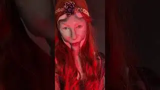 Maquillaje de Halloween 1 👻🎃 El  adorno del pelo es de mi abuela pero le va que ni pintado 🤪