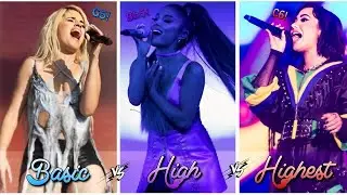 FAMOUS SINGERS | Basic VS High VS HIGHEST Vocals!! (A4 - Bb6)