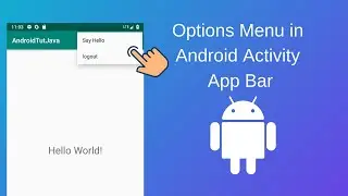 How to Implement menu in Android Activity with Options Menu