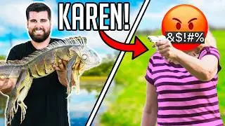 Hunting GIANT LIZARDS In FLORIDA! *Karen FREAKS OUT*