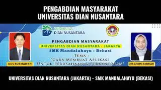 Pengabdian Masyarakat Universitas Dian Nusantara (Jakarta) untuk SMK Mandalahayu Bekasi