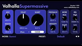 Valhalla - Supermassive - Guitar Demo (FREE Reverb & Delay Plugin)