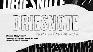 DrupalCon Prague 2022   Driesnote