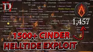 FARM 1500+ CINDERS WITH THIS HELLTIDE EXPLOIT - Diablo 4