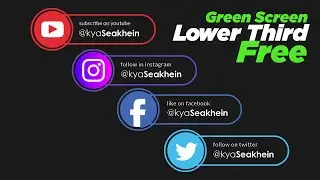 Green Screen Lower Third 2021 | Free Social Media Green Screen No Copyright 