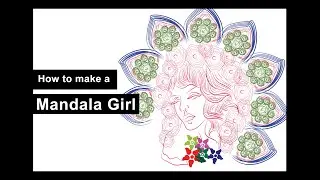How to make a Mandala girl | Mandala Art | Easy step by step | With Image
